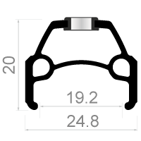 Ruota anteriore Rodi 28 pollici 622x19 Skorpion 36 fori + Qr Silver