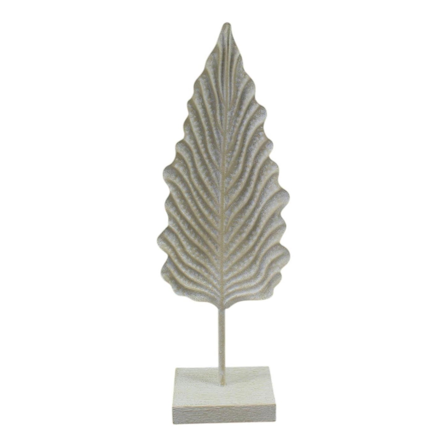 Mansion atmosphere deco veer metaal crème 19x11x56cm
