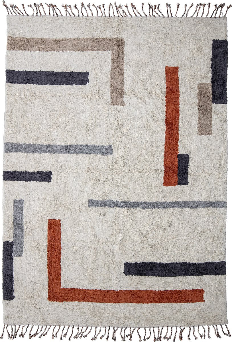 Bloomingville - tappeto jue - beige - cotone