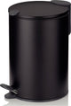 Pattumiera a pedale Kela, 3 l, nera - | opaco