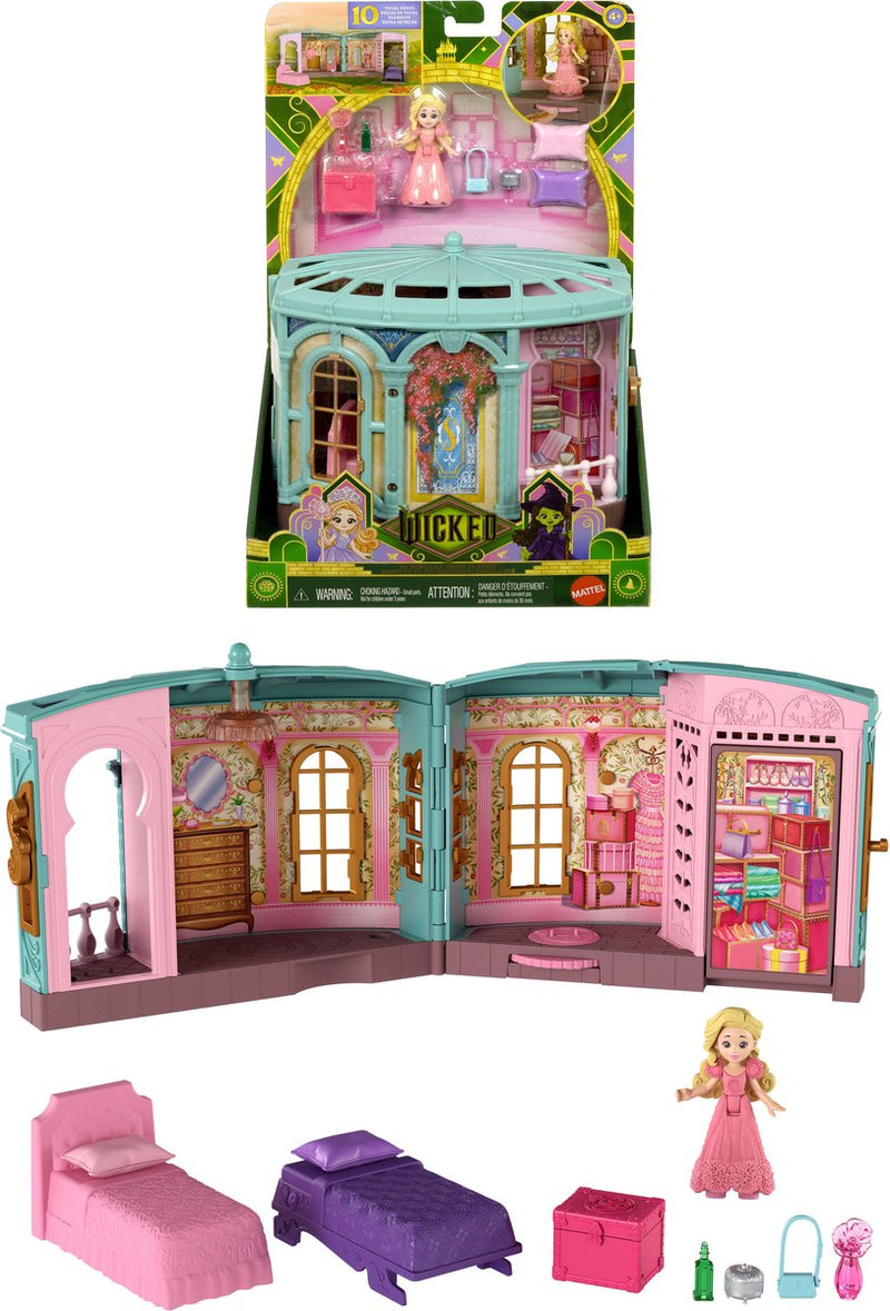 Dormitorio popolare e malvagio - set da gioco con bambolina - 3 aree gioco