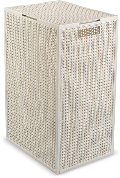 Cesto para la ropa sucia Curver kaya con tapa - 60l - 38x29x58,5 cm - blanco -