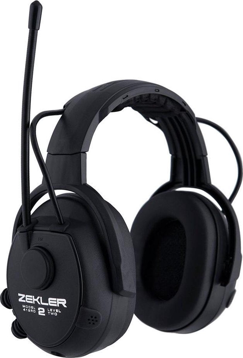 Orejera Zekler 412r con radio FM estéreo integrada y conexión para MP3