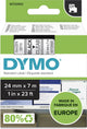Etichette Dymo originali d1 | testo nero su etichetta trasparente | 24 mm x 7 m | etichette autoadesive per la stampante per etichette Label Manager | prodotto in Europa