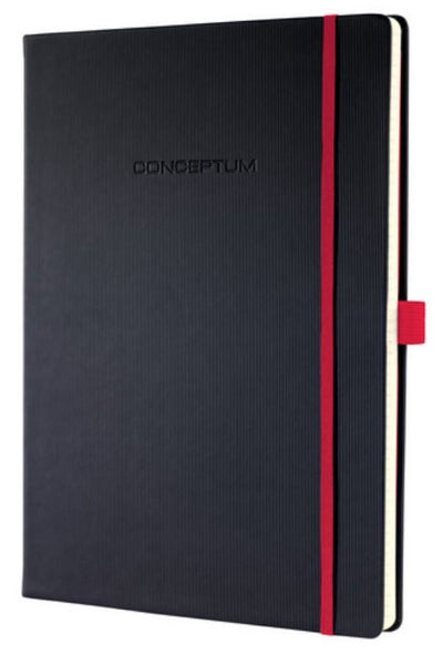 Sigel notitieboek - conceptum red edition - a4 - zwart - hardcover - lijn - 194 pagina's - 80 grams papier - si-co661