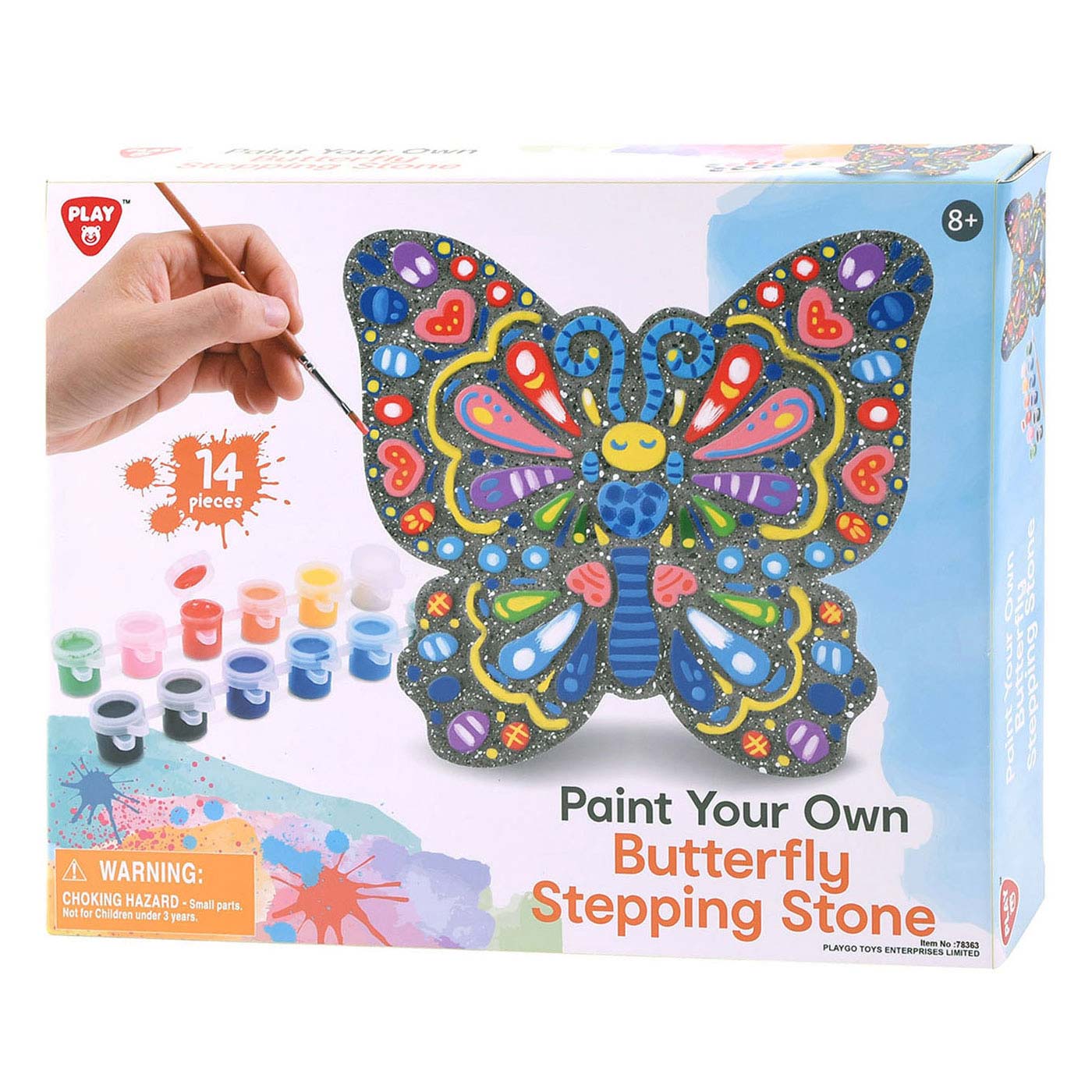 Juega pinta tu propia mariposa de cemento, 14dlg.