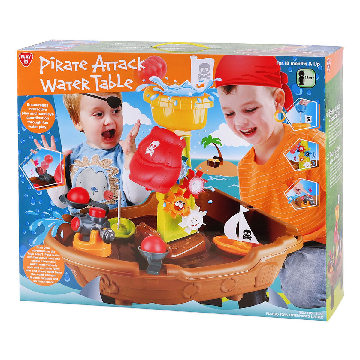 Playgo watertafel piratenschip, 20dlg.
