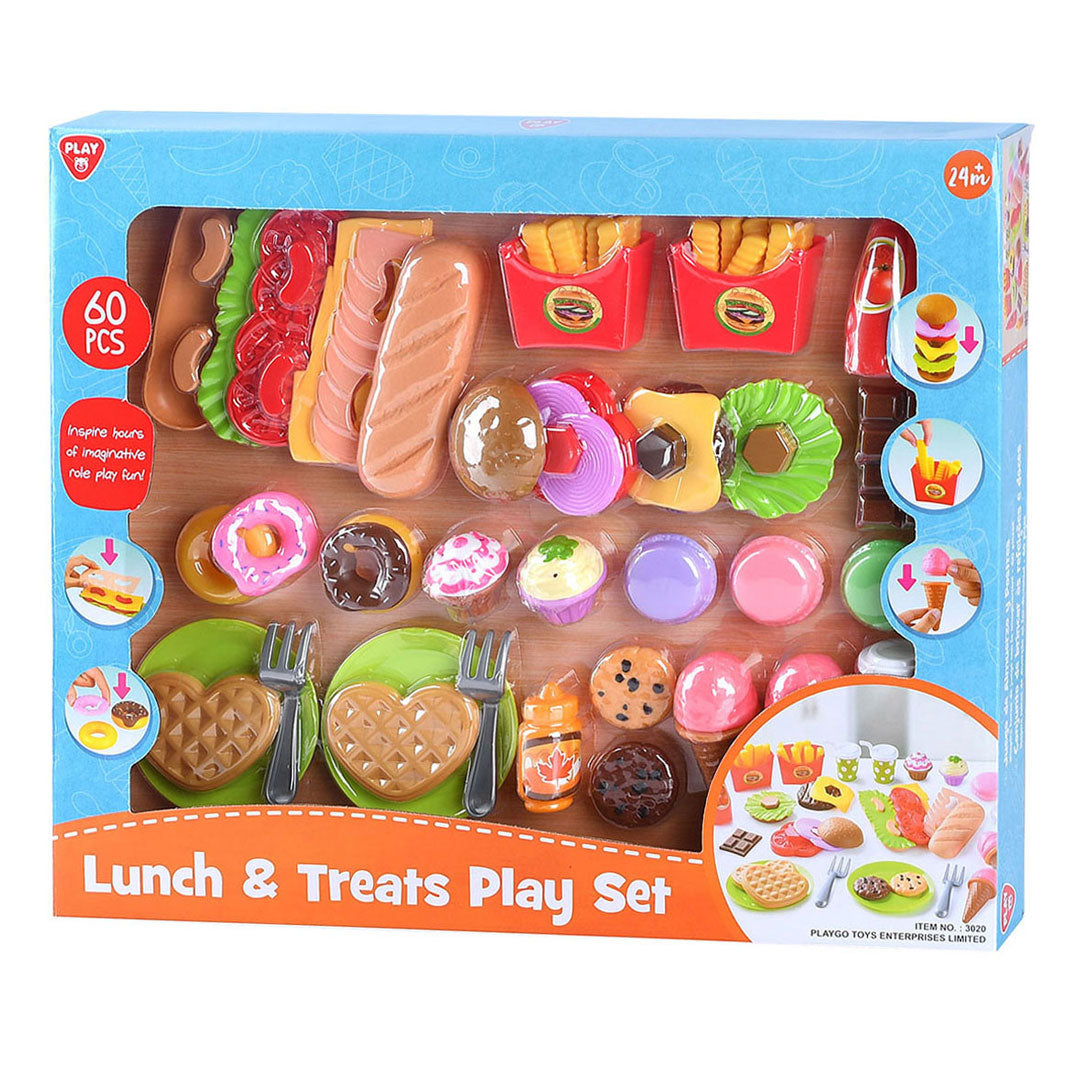 Play Toys Food Lunch and Snacks Play Set, 60dlg.