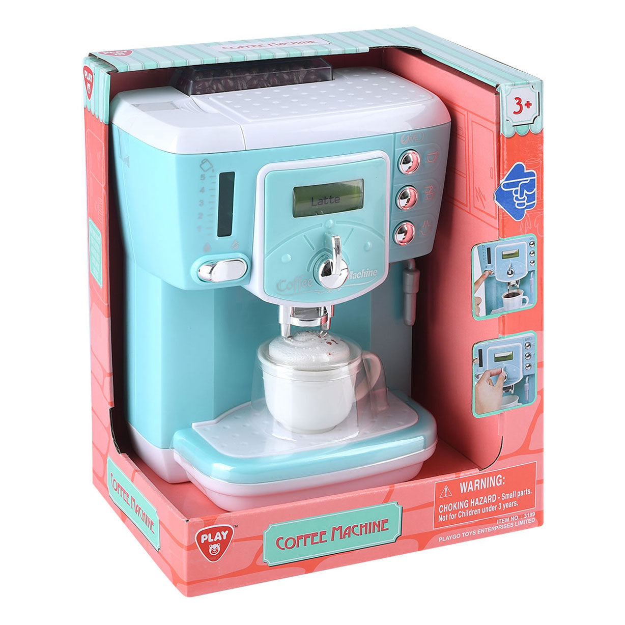 Playgo bonen koffiemachine blauw deluxe