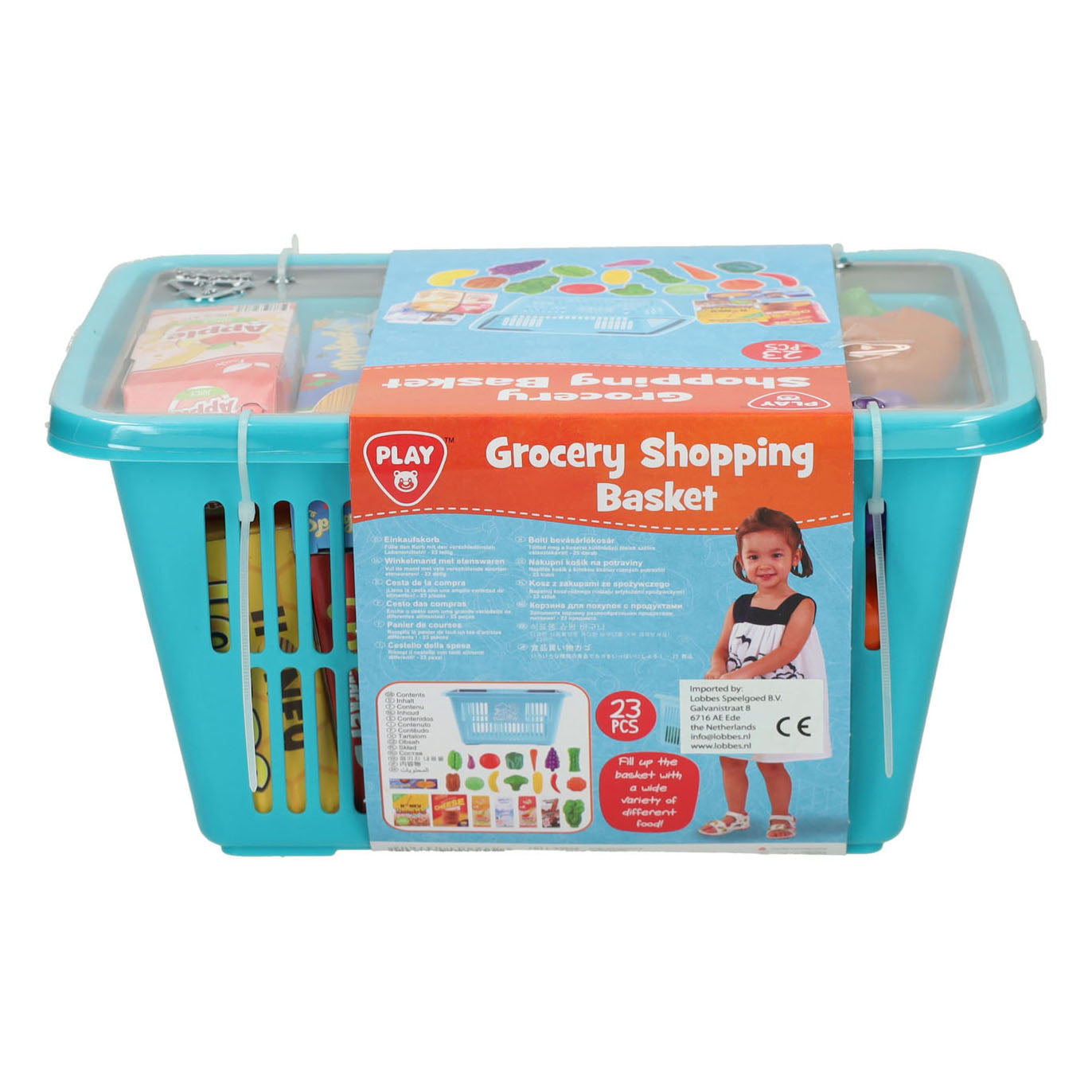 Play Shopping Basket con drogherie Play Set, 23DLG.