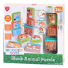 Gioca agli animali da puzzle a blocchi di legno, 20dlg.