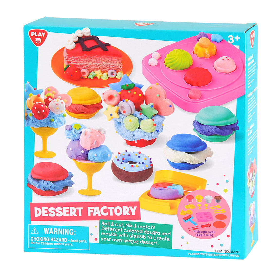 Playgo toetjes fabriek kleiset - 4 kleipotjes