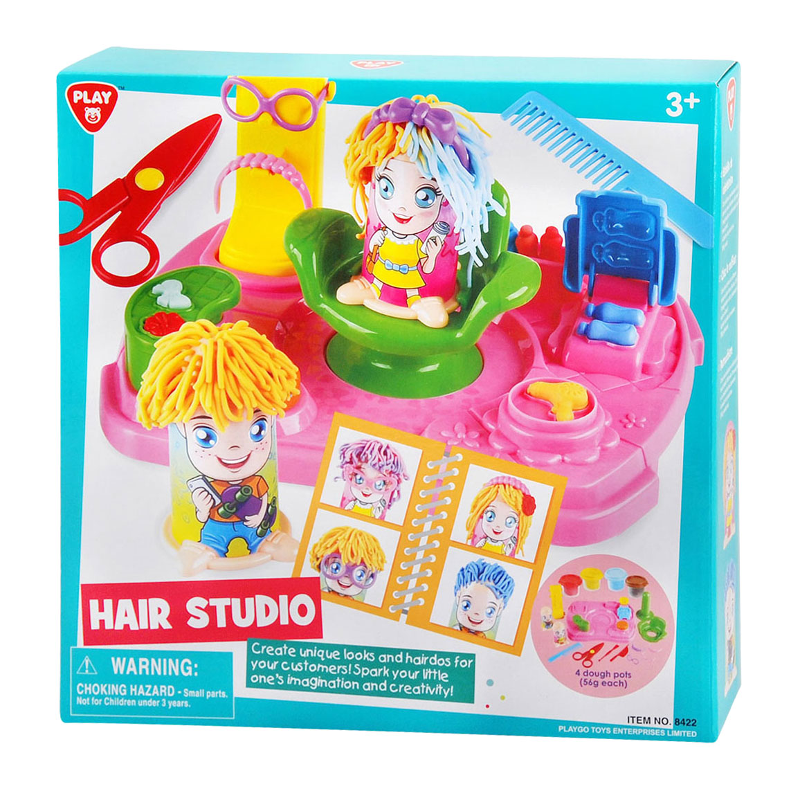 Gioca a Hairstudio Kleiset, 4 barattoli di argilla