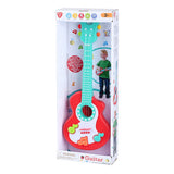 Suona la chitarra con note musicali rosse - afbeelding 2
