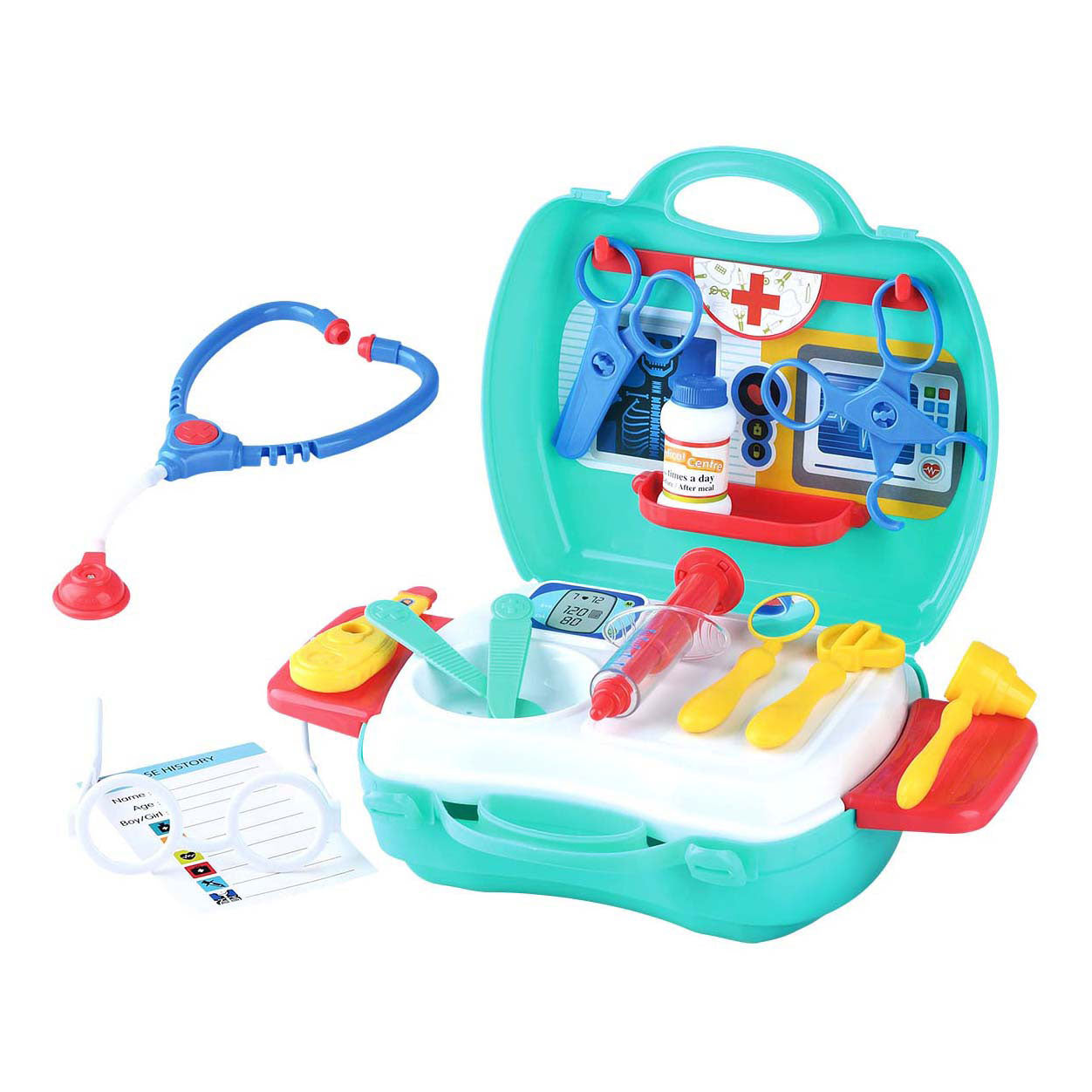 Juega la maleta del médico con accesorios, 20dlg.