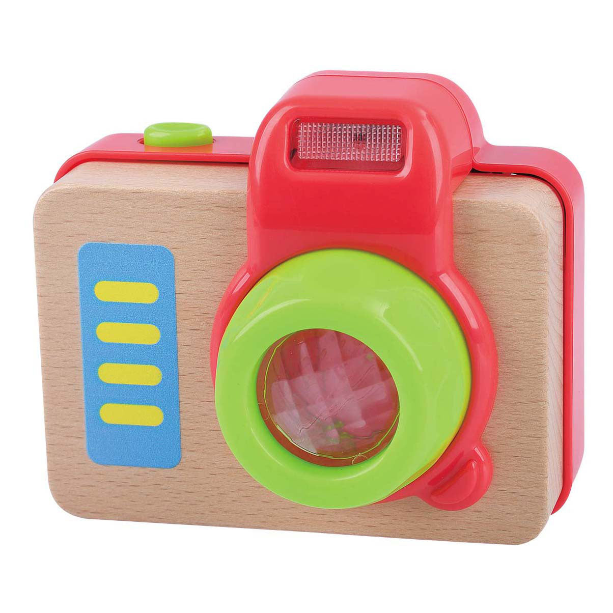 Juega la cámara de juguete de madera