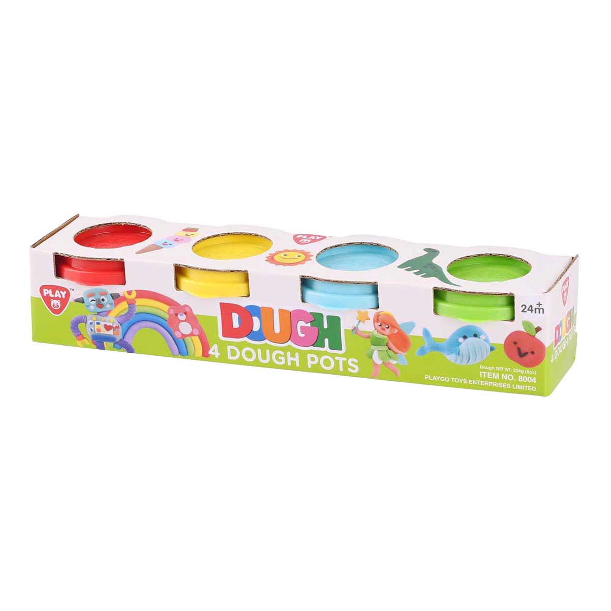 Juego de arcilla Playgo 4 colores - 4x56gram