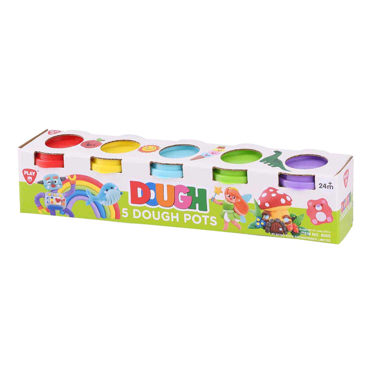 Juego de arcilla Playgo 5 colores - 5x113gram