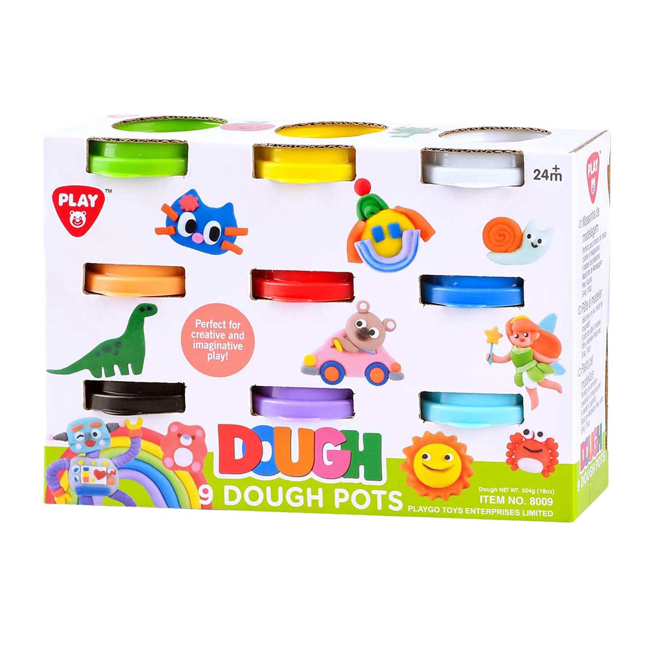 Juego de arcilla Playgo 9 colores - 9x56gram