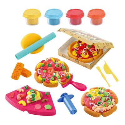 Set de arcilla para pizza Playgo - 4 cazuelas de barro