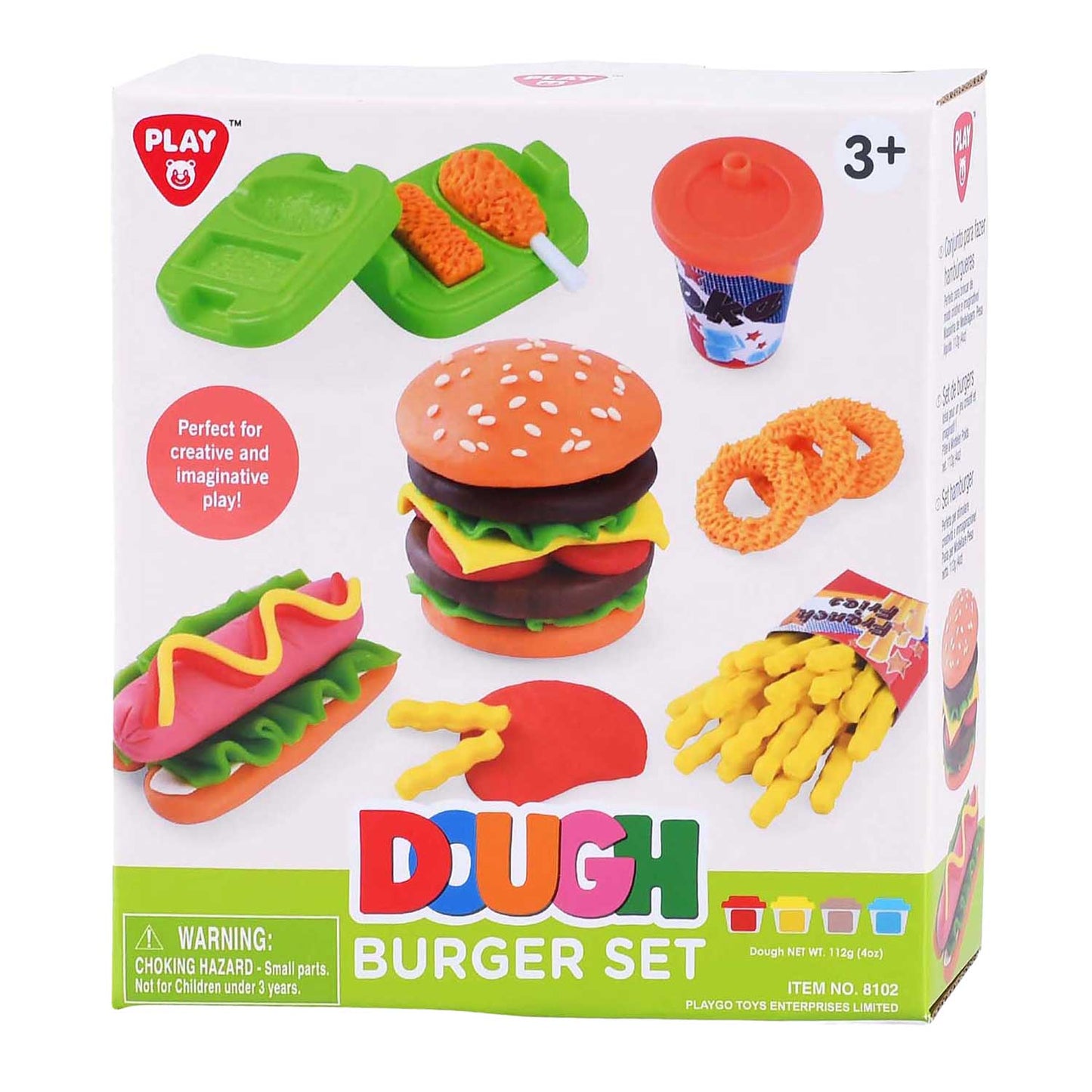 Set di argilla per hamburger Playgo - 4 vasi di terracotta