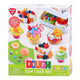 Set di argilla per cupcake Playgo - 4 vasi di terracotta