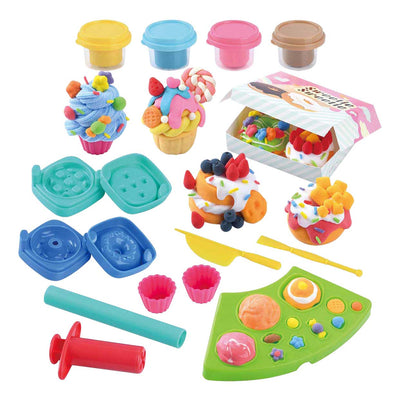 Set di argilla per cupcake Playgo - 4 vasi di terracotta