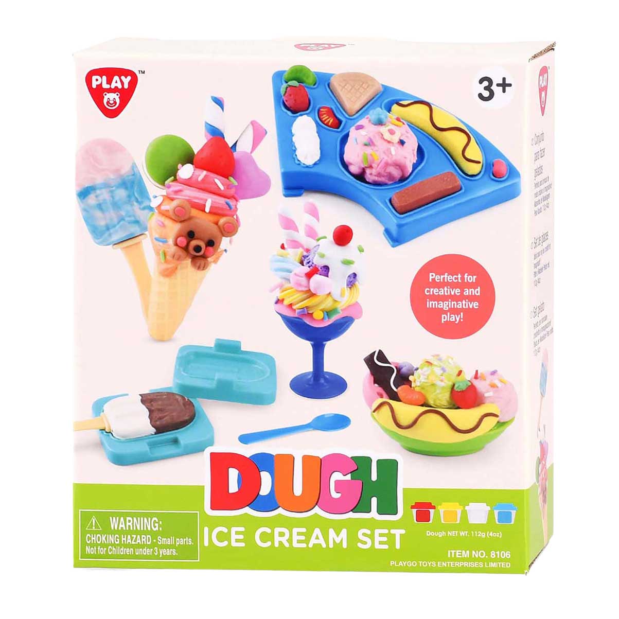 Set di argilla per gelato Playgo - 4 vasi di terracotta