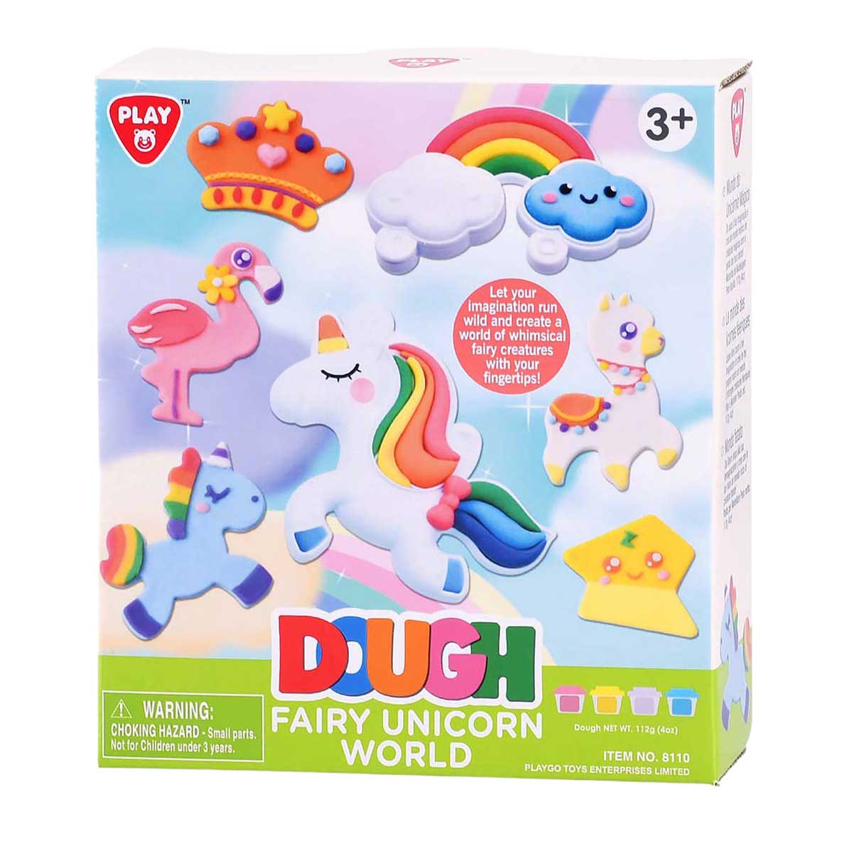 Playgo set de arcilla unicornio cuento de hadas - 4 vasijas de barro