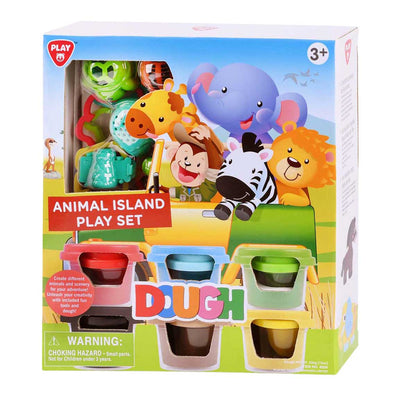 Set di argilla Playgo Animal Island - 6 vasi di terracotta