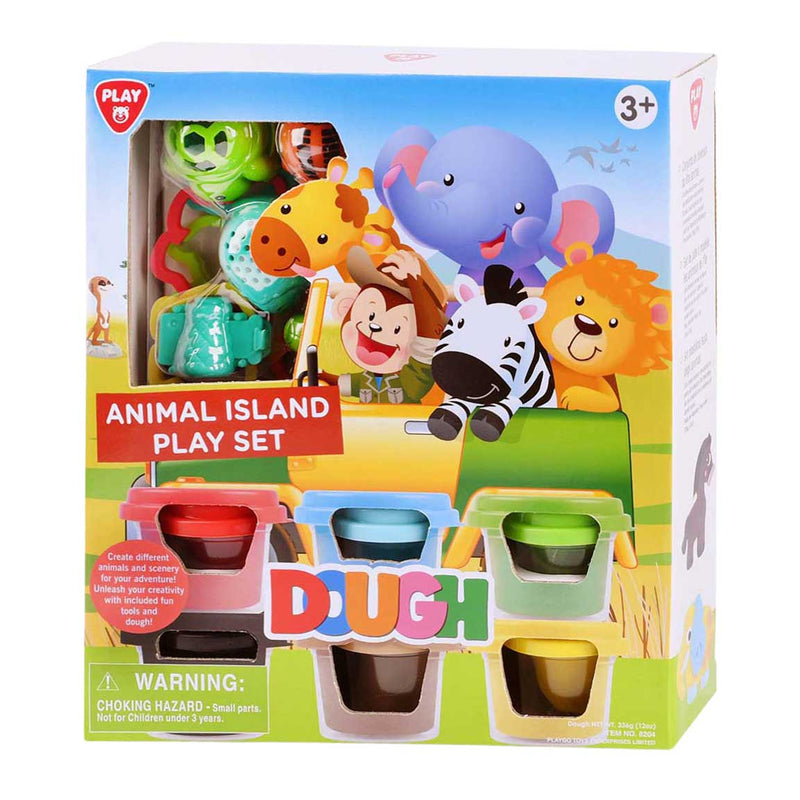Set di argilla Playgo Animal Island - 6 vasi di terracotta