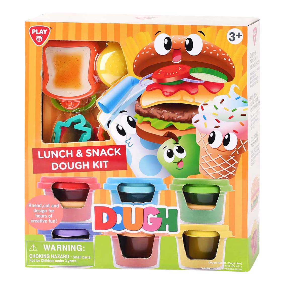 Playgo lunch en snoep kleiset - 6 kleipotjes