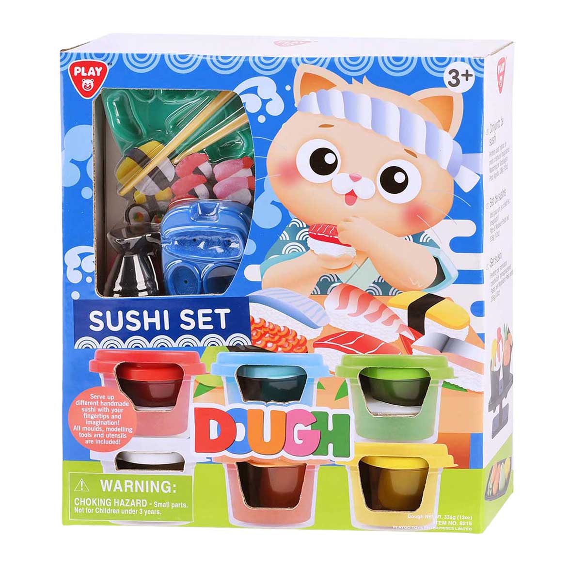 Set de arcilla para sushi Playgo - 6 cazuelas de barro
