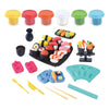 Playgo klei speelgoed sushi set met 6 potjes en accessoires.