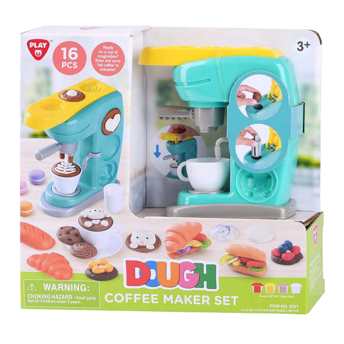 Playgo coffee maker clay set - 4 clay pots