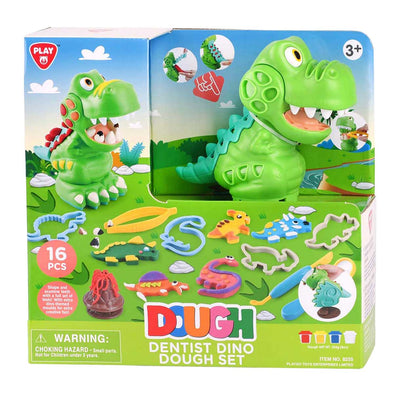 Set di argilla dentista Playgo Dino - 4 vasi di terracotta