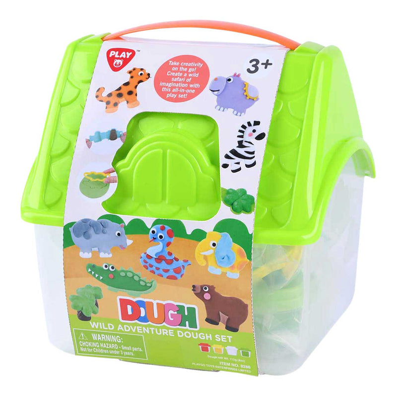 Play Wild Adventure Kleiset en Box Storage, 4 frascos de arcilla