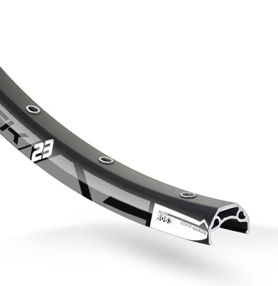 Rodi Rim BlackRock 23 Disc 28 29 622 x 23C Aluminio 36 Holeros 14 g de negro