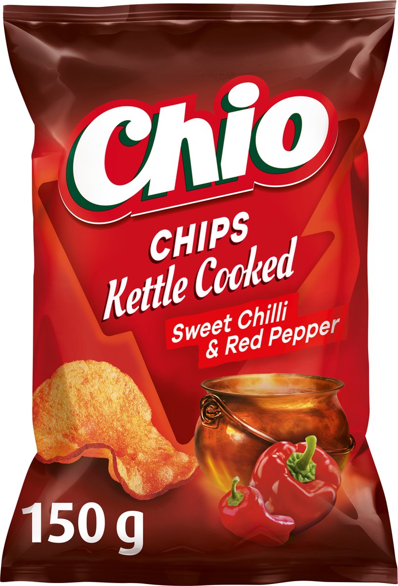 Chio kettle cooked sweet chili red pepper - chips - 10x150 gram