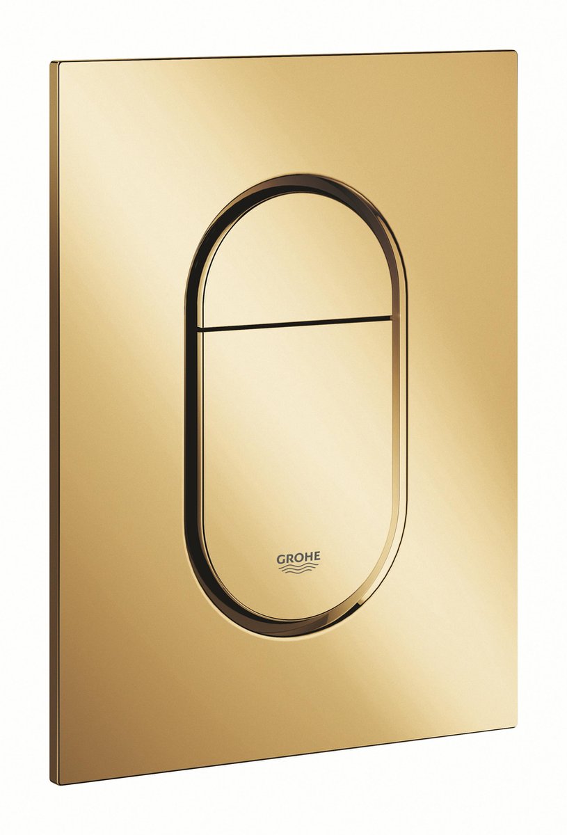 WC con pannello di controllo Grohe arena cosmopolitan s - verticale - doppio scarico - cool Sunrise (oro lucido) - slim size