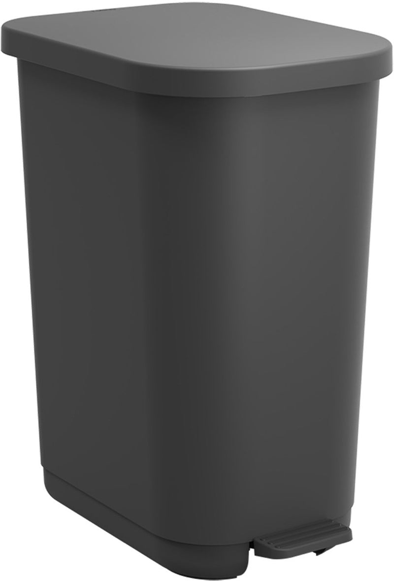 Rotho orbe cubo de basura con pedal - cubo de basura 35l - sin BPA - negro