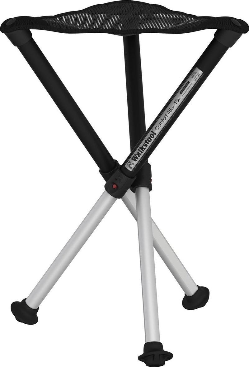 Taburete Walkstool - taburete de 3 patas - confort 45 cm - ajustable - negro