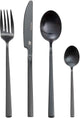 Bo-camp - industriale - set di posate - palloncino - 16 pezzi - 4 persone - nero