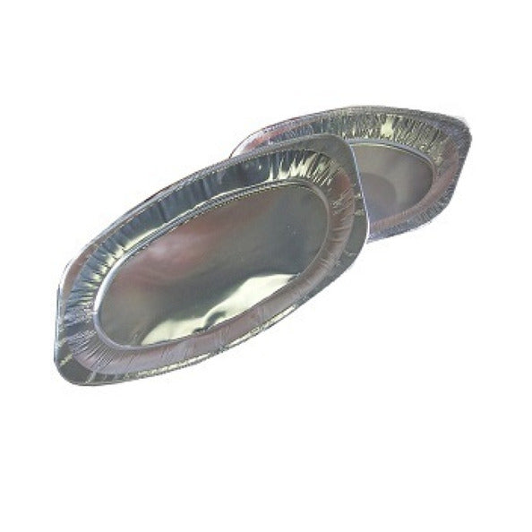 Bandeja catering aluminio ovalada 45x29 cm 100 ud
