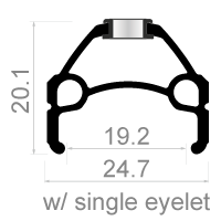 Rodi velg skorpion 26 559 x 19c 36 gaats - spaak 14 - zwart