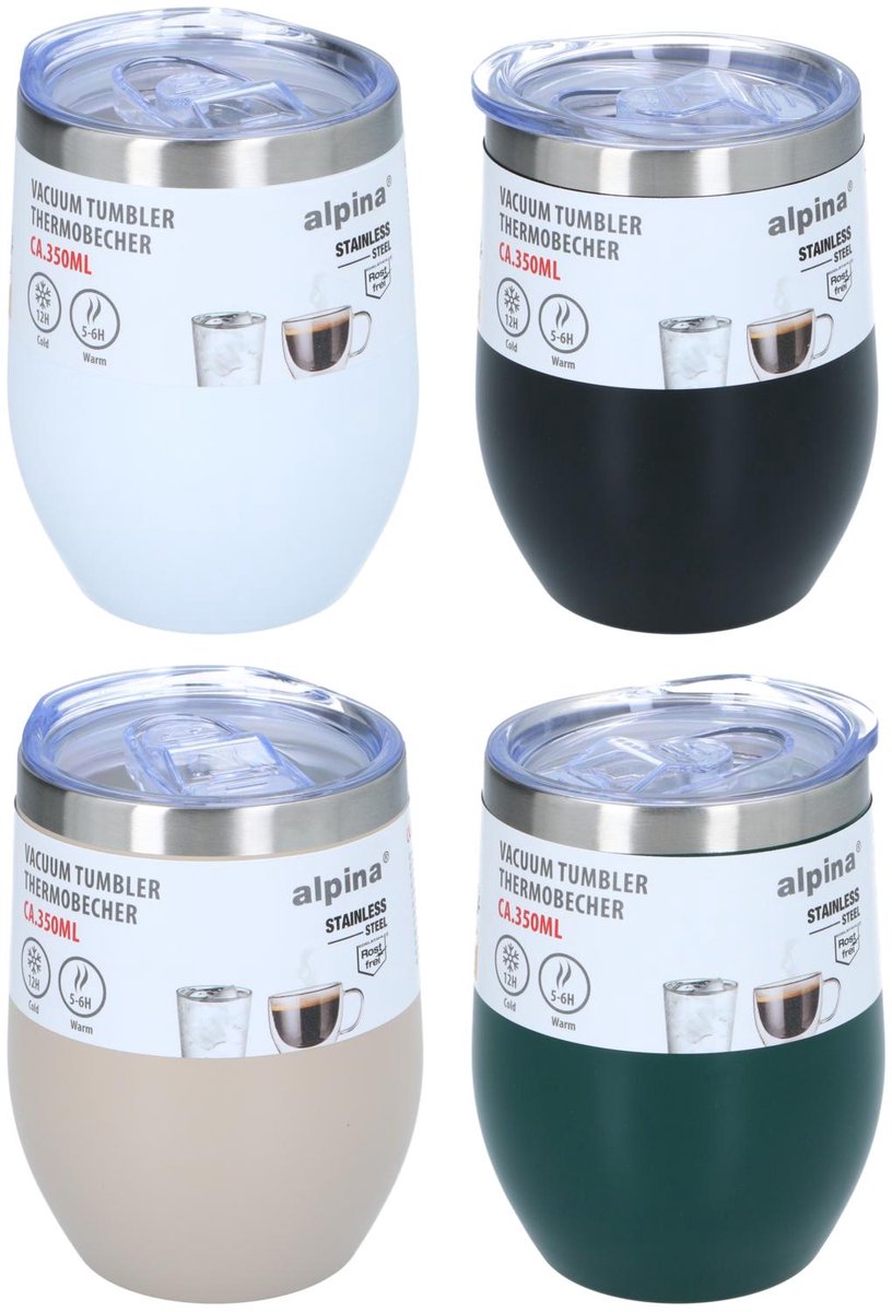Alpina thermosbeker 350ml 4as