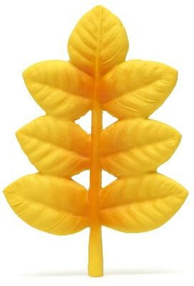 Lanco toys Lanco rubber teething toy - gold leaf - yellow