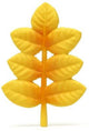 Lanco toys lanco rubberen bijtspeeltje - gouden blad - geel