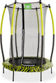 Exit toys exit tiggy trampoline ø140cm - met veiligheidsnet - rond - kindertrampoline - zwart groen