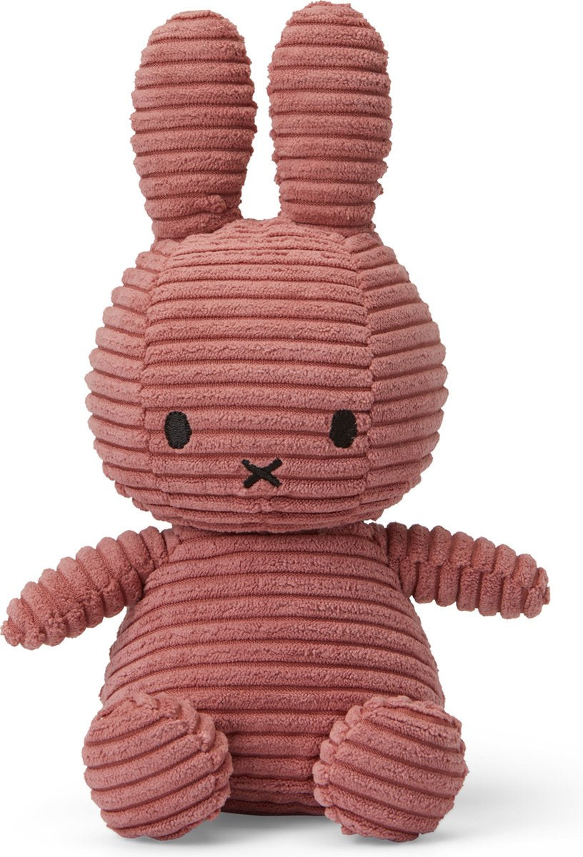 Giochi bon ton Miffy - eco velluto a coste rosa antico 23 cm - 9''